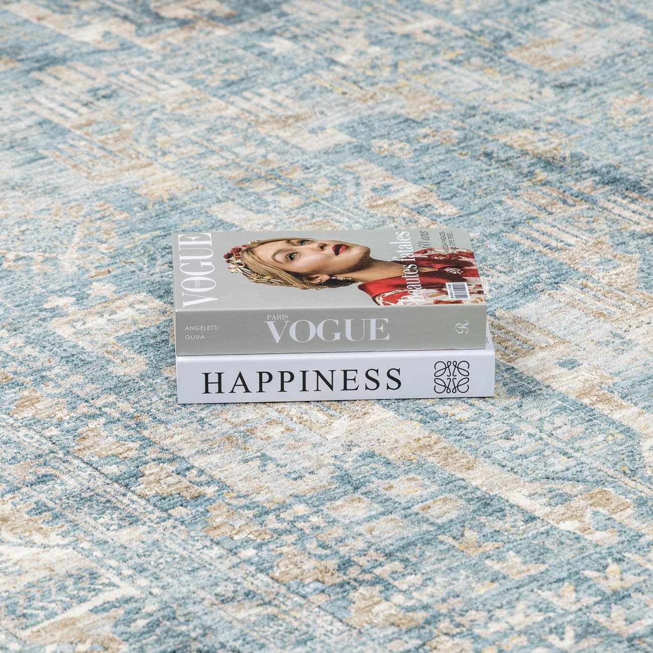 Mirabel Denim Blue Traditional Rug by Boutique Rugs