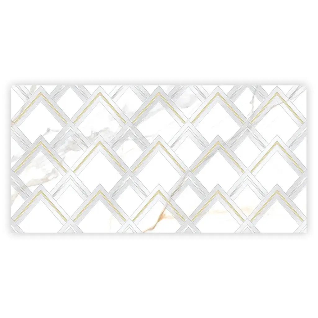 White Gold 24x48 Polished Diamond Porcelain Large Format Tile (1 pack, 7.75 sq ft/case) by Apollo Tile