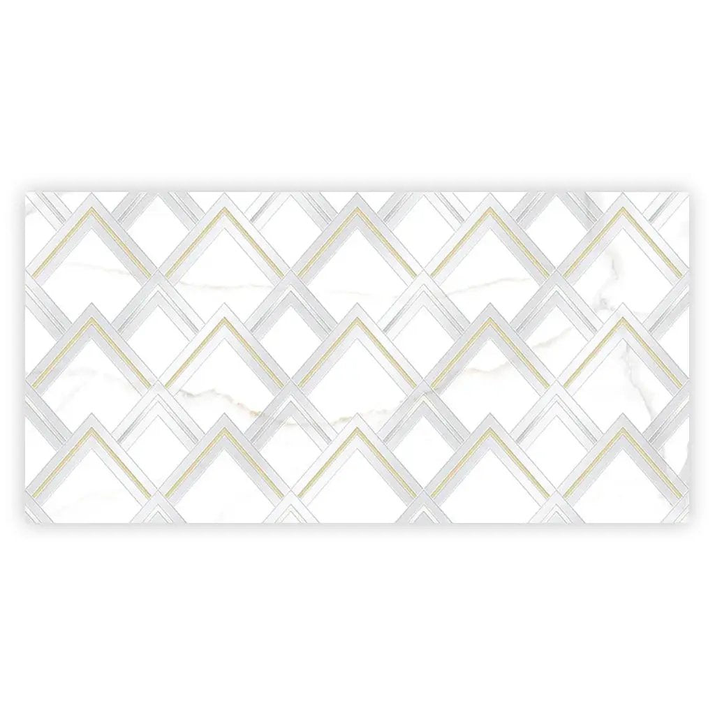 White Gold 24x48 Polished Diamond Porcelain Large Format Tile (1 pack, 7.75 sq ft/case) by Apollo Tile