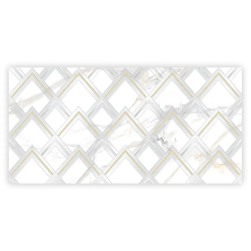 White Gold 24x48 Polished Diamond Porcelain Large Format Tile (1 pack, 7.75 sq ft/case) by Apollo Tile