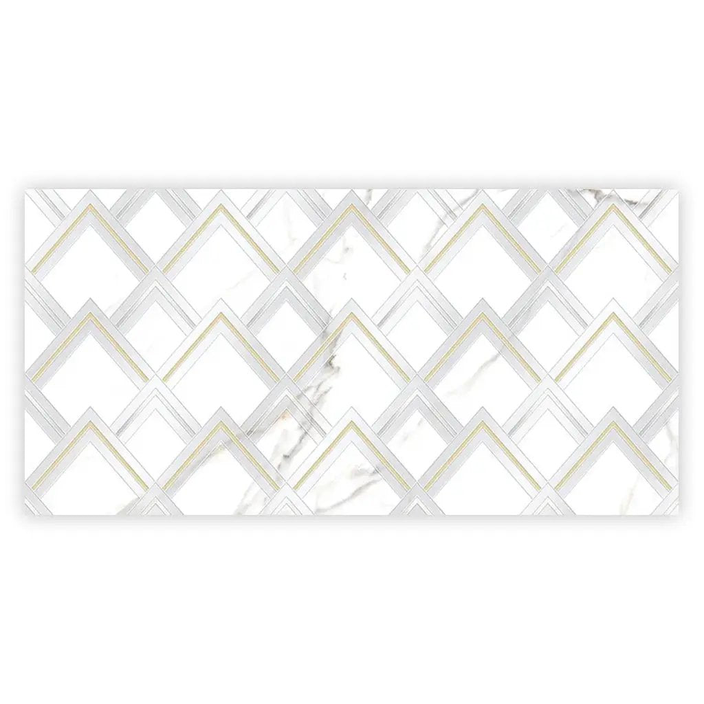White Gold 24x48 Polished Diamond Porcelain Large Format Tile (1 pack, 7.75 sq ft/case) by Apollo Tile