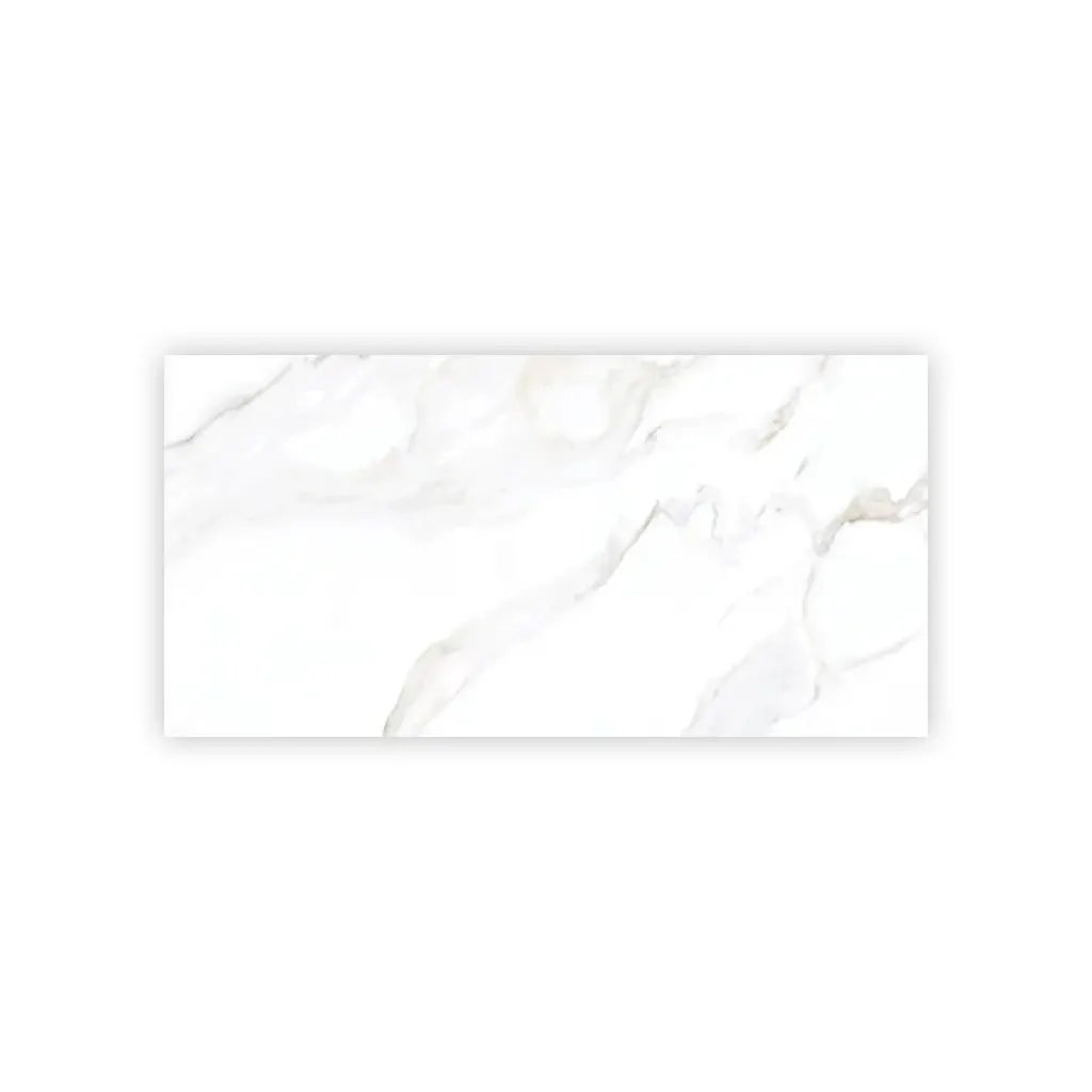 Bright White Gold 24x48 Polished Porcelain Large Format Tile (2 pack, 15.5 sq ft/case) by Apollo Tile