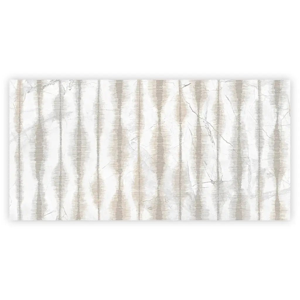 Cream beige Crisp White 24x48 Polished Porcelain Large Format Tile (1 pack, 7.75 sq ft/case) by Apollo Tile