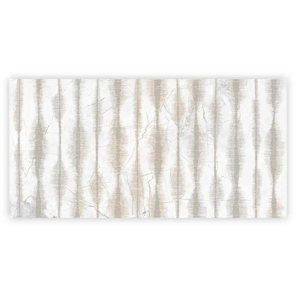 Cream beige Crisp White 24x48 Polished Porcelain Large Format Tile (1 pack, 7.75 sq ft/case) by Apollo Tile
