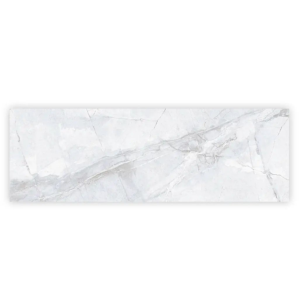Light Grey White 16x48 Matte Ceramic Large Format Tile (3 pack, 15.5 sq ft/case) by Apollo Tile
