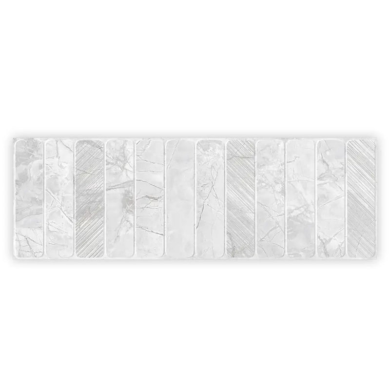 Soft Gray White 16x48 Matte Ceramic Large Format Tile (3 pack, 15.5 sq ft/case) by Apollo Tile