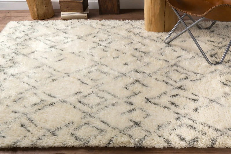 Cotgrave 2x3 Cream Trellis Small Wool Rug - Clearance by Boutique Rugs