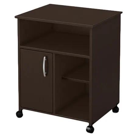 Contemporary Printer Stand Cart with Storage Shelves in Chocolate by HomePacific