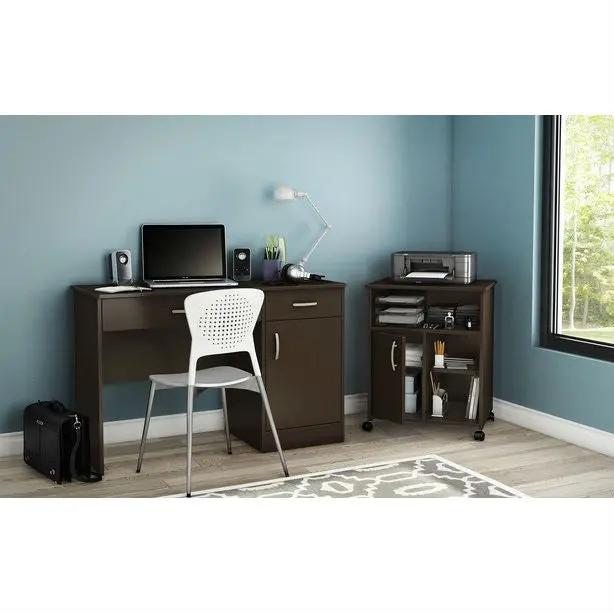 Contemporary Printer Stand Cart with Storage Shelves in Chocolate by HomePacific