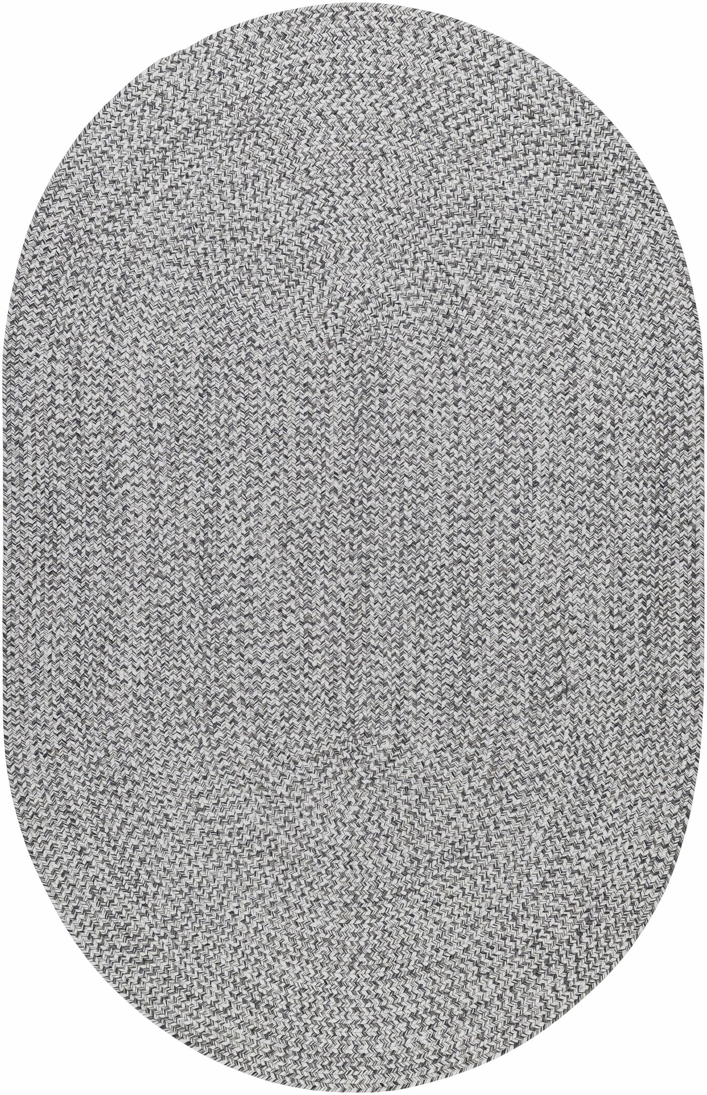 Cream Charcoal Braided Faux Jute Outdoor Rug by Boutique Rugs
