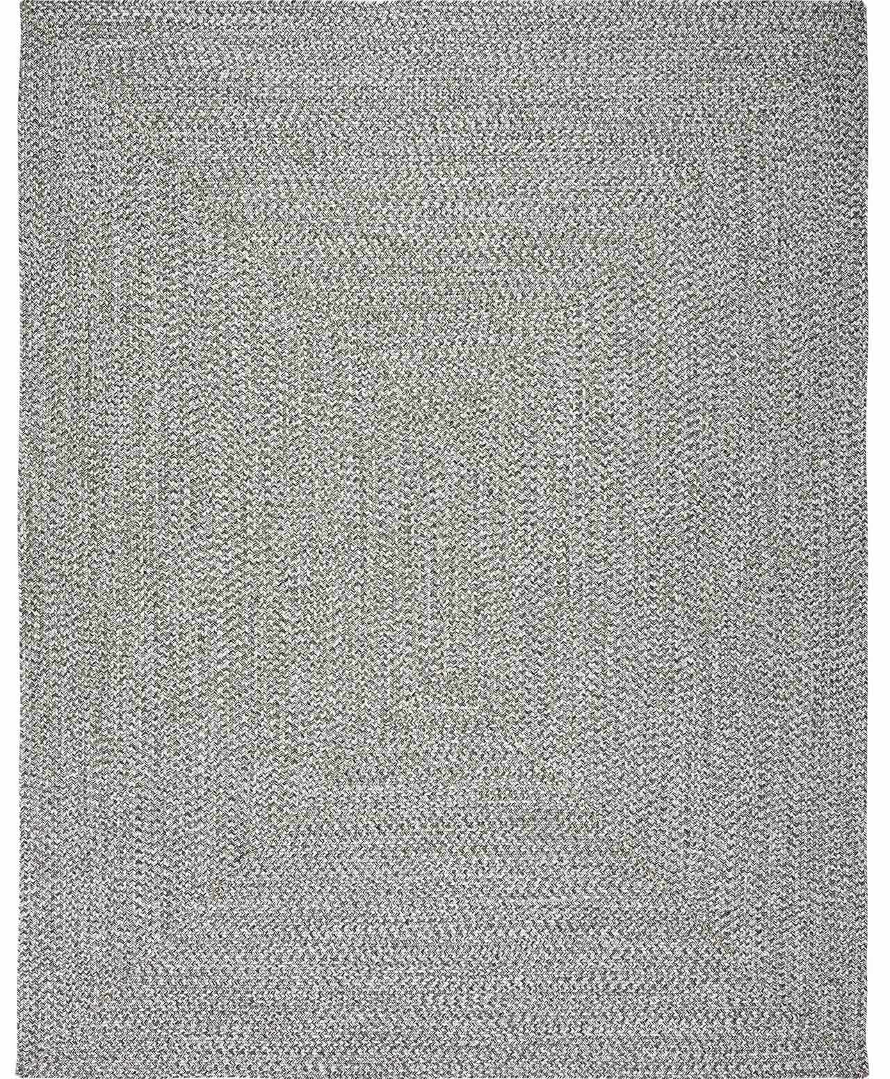 Cream Charcoal Braided Faux Jute Outdoor Rug by Boutique Rugs