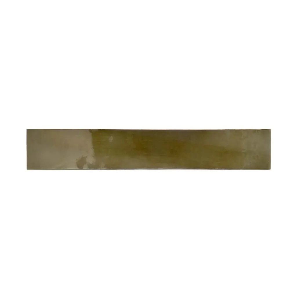 Olive Green 2.6x16 Glossy Ceramic Subway Tile (38 pack, 10.76 sq ft/case) by Apollo Tile