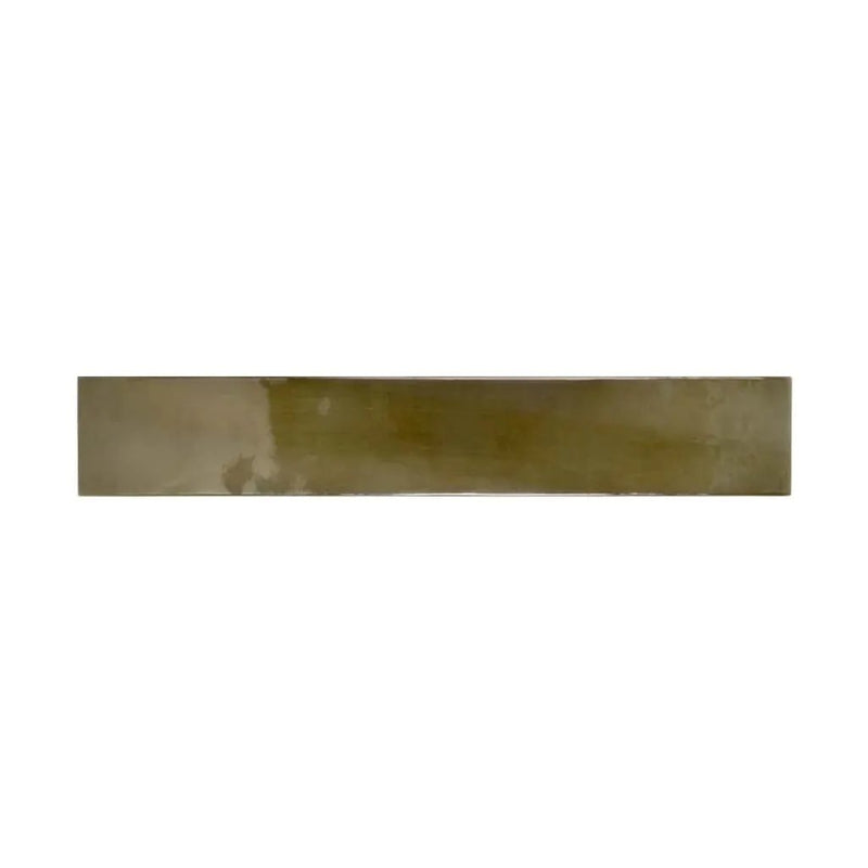 Olive Green 2.6x16 Glossy Ceramic Subway Tile (38 pack, 10.76 sq ft/case) by Apollo Tile