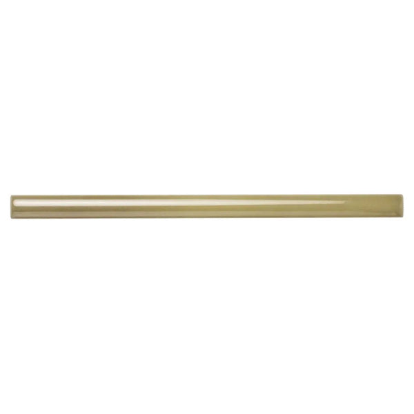 Olive Green 0.5x8 Glossy Ceramic Pencil Tile Trim (10 pack, 0.3 sq ft/case)