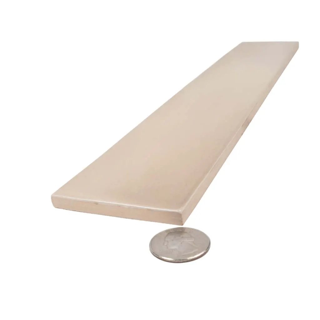 Beige 2.6x16 Glossy Ceramic Subway Tile (38 pack, 10.76 sq ft/case) by Apollo Tile