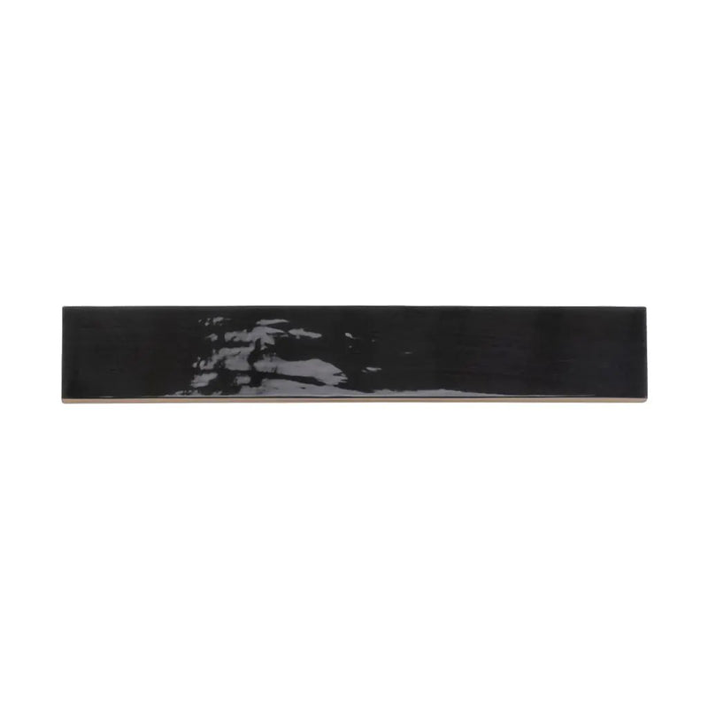 Black 2.6x16 Glossy Ceramic Subway Tile (38 pack, 10.76 sq ft/case) by Apollo Tile