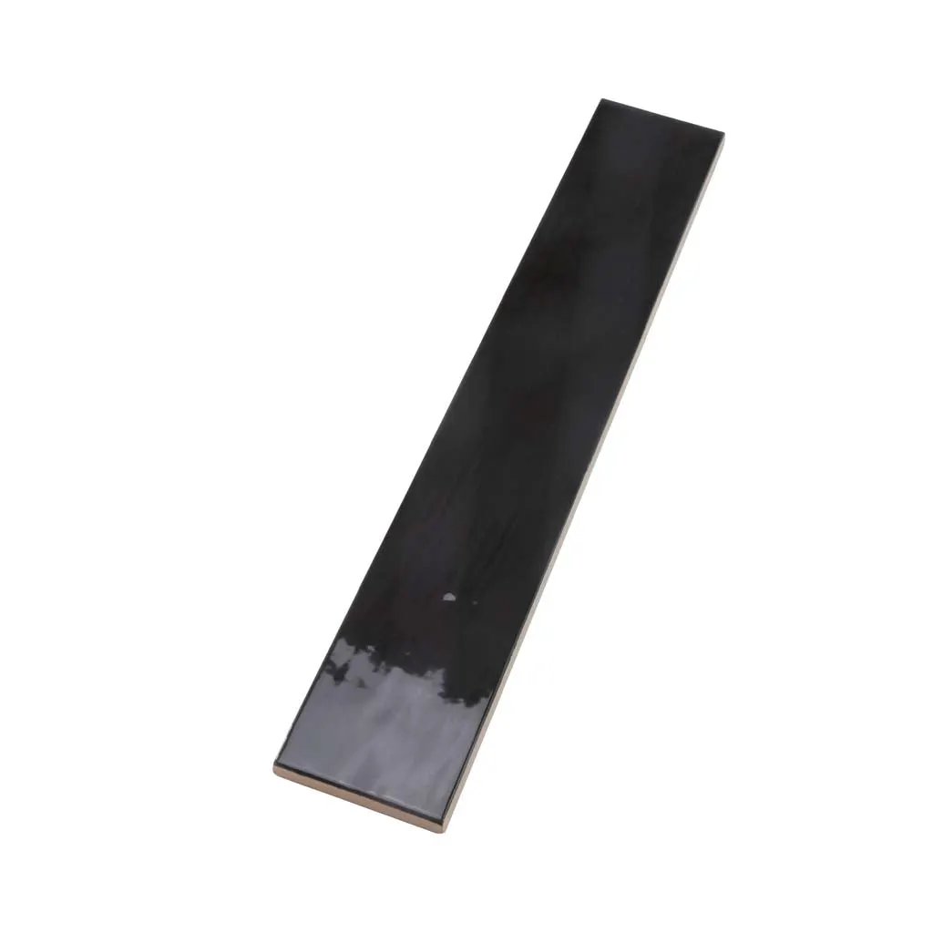 Black 2.6x16 Glossy Ceramic Subway Tile (38 pack, 10.76 sq ft/case) by Apollo Tile