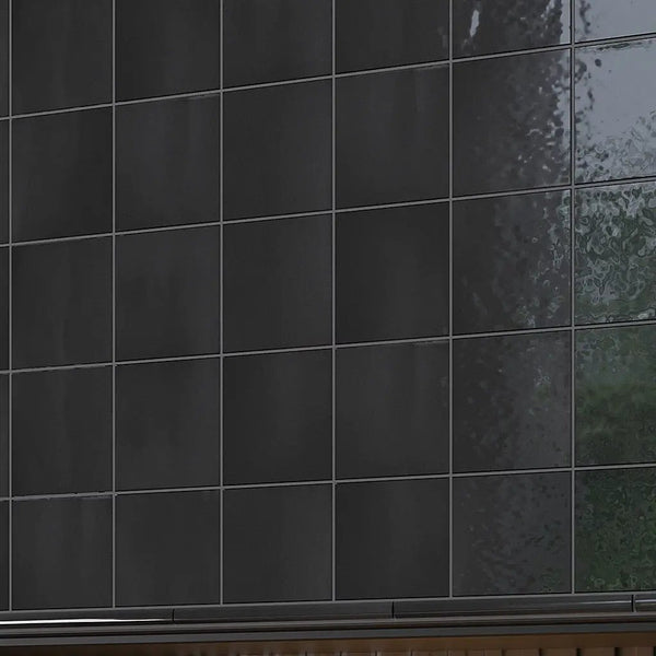 Black 4x4 Glossy Square Ceramic Tile (50 pack, 5.38 sq ft/case)