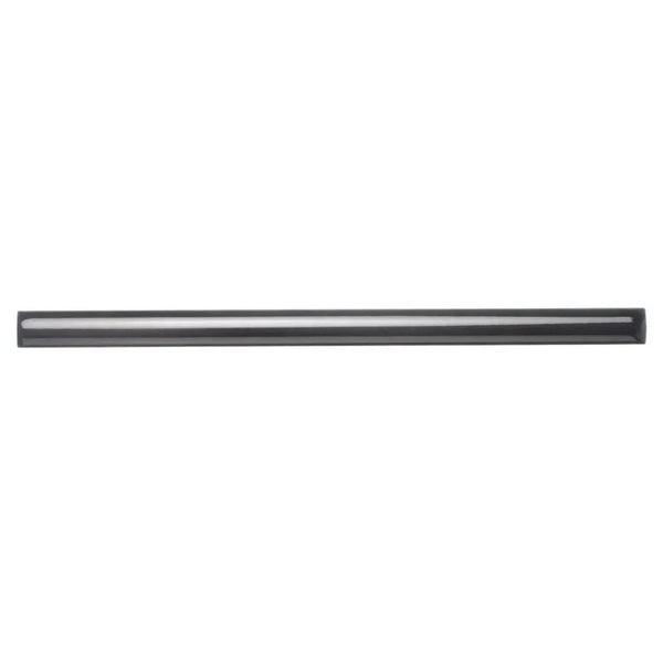 Black 0.5x8 Ceramic Glossy Pencil Tile Trim (10 pack, 0.3 sq ft/case)