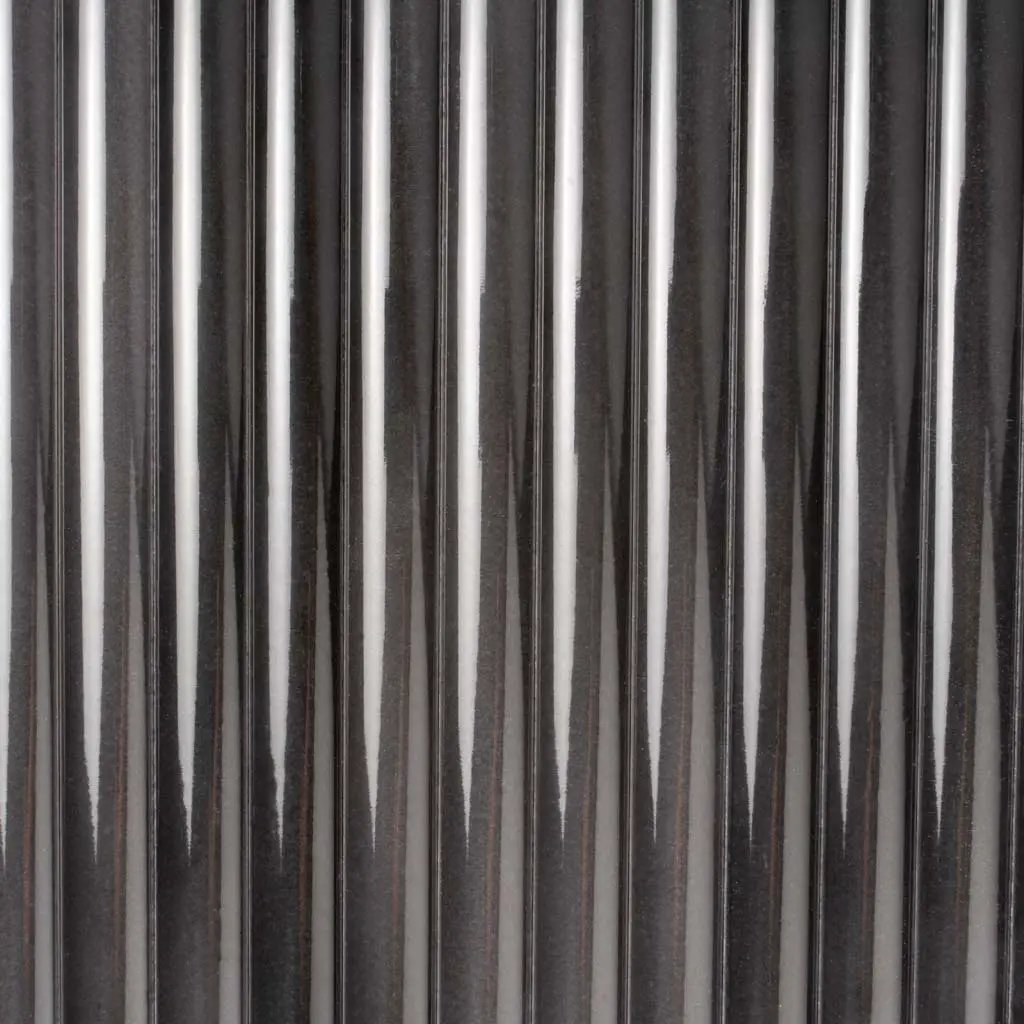 Black 0.5x8 Ceramic Glossy Pencil Tile Trim (10 pack, 0.3 sq ft/case) by Apollo Tile