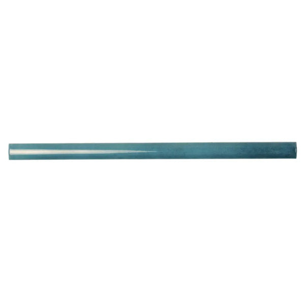 Teal Green 0.5x8 Glossy Ceramic Pencil Tile Trim (10 pack, 0.3 sq ft/case)