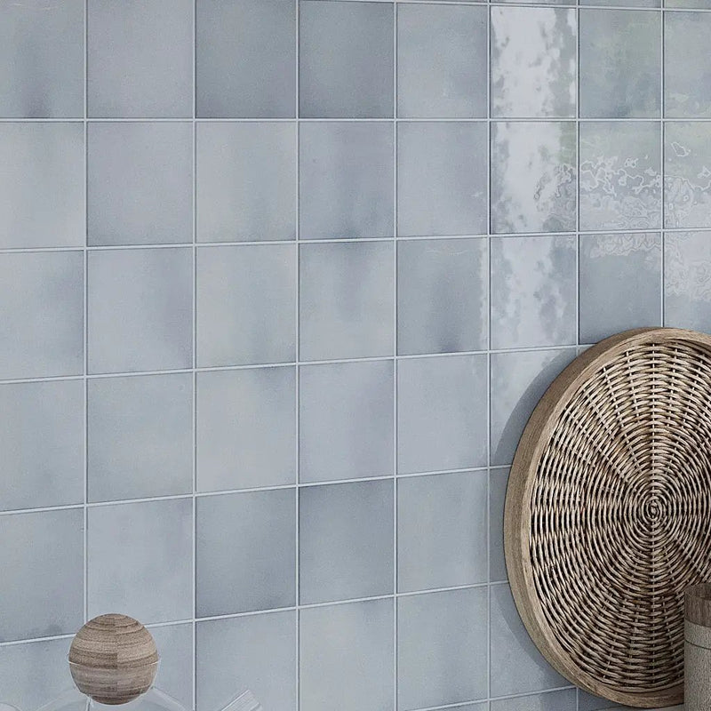 Benjamin Moore Smoke 4x4 Glossy Square Ceramic Tile (60 pack, 6.46 sq ft/case) by Apollo Tile