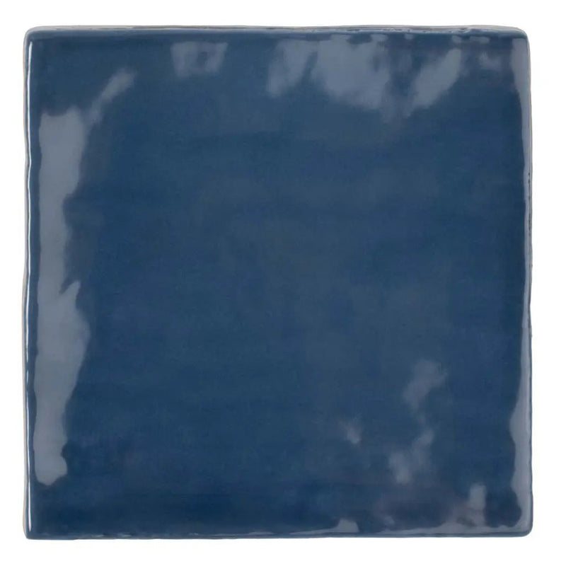 Navy Blue 4x4 Glossy Square Ceramic Tile (60 pack, 6.48 sq ft/case) by Apollo Tile