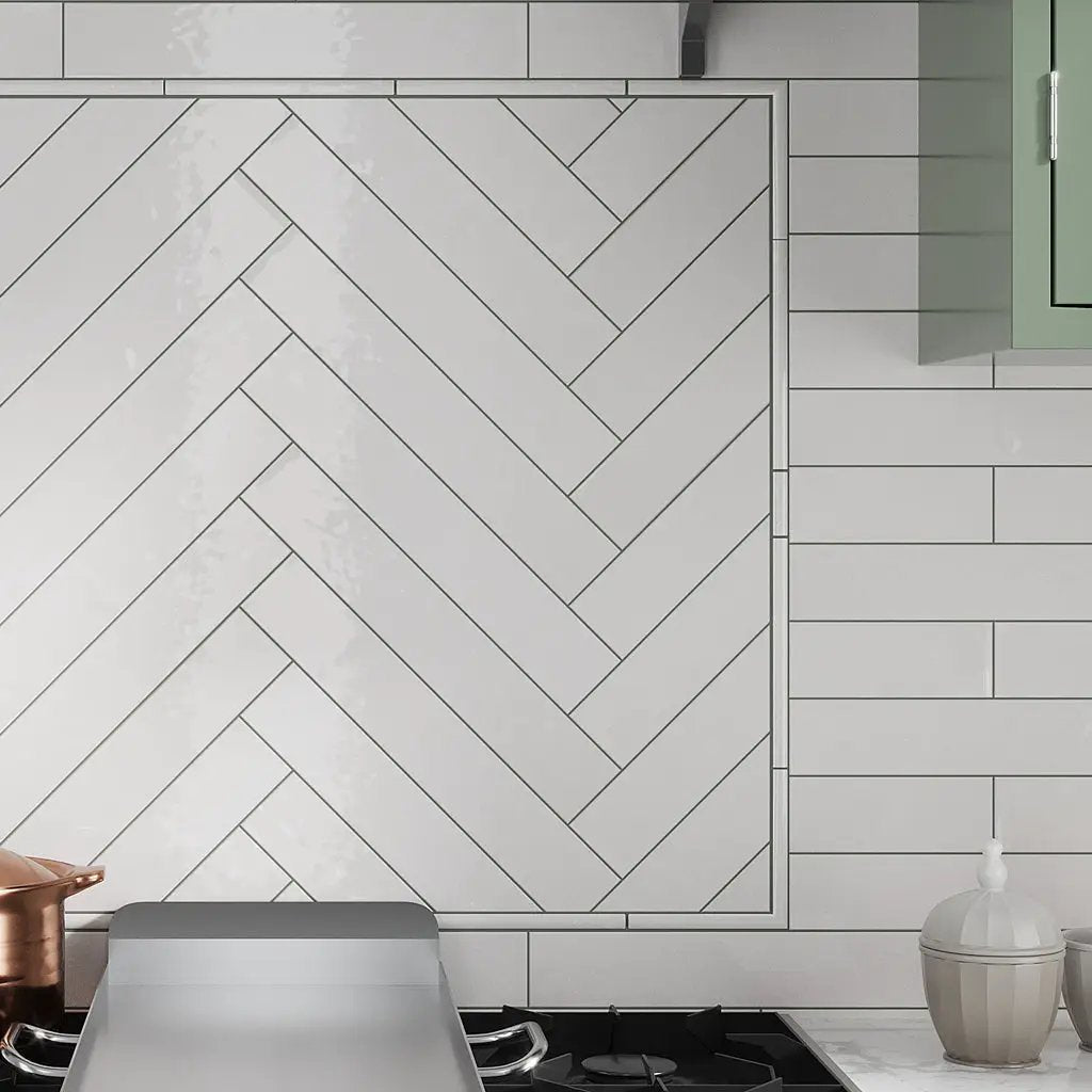 Ivory White 2.6x16 Glossy Ceramic Subway Tile (38 pack, 10.76 sq ft/case) by Apollo Tile