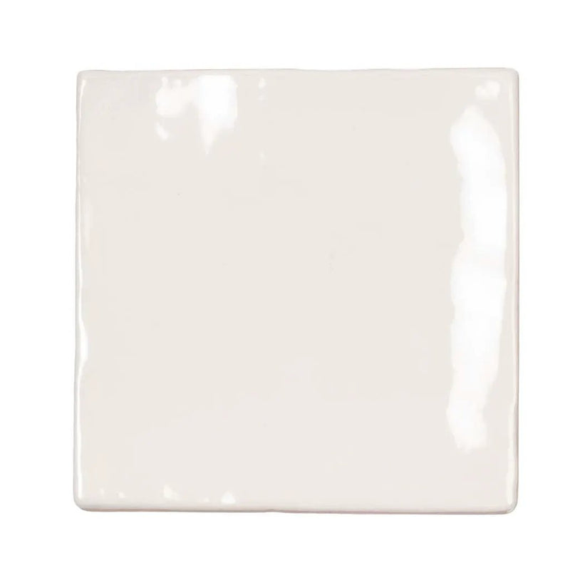 Ivory White 4x4 Glossy Square Ceramic Tile (60 pack, 6.46 sq ft/case) by Apollo Tile