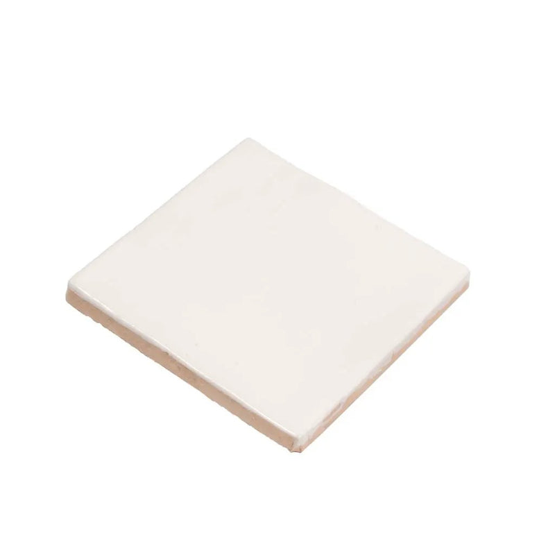 Ivory White 4x4 Glossy Square Ceramic Tile (60 pack, 6.46 sq ft/case) by Apollo Tile