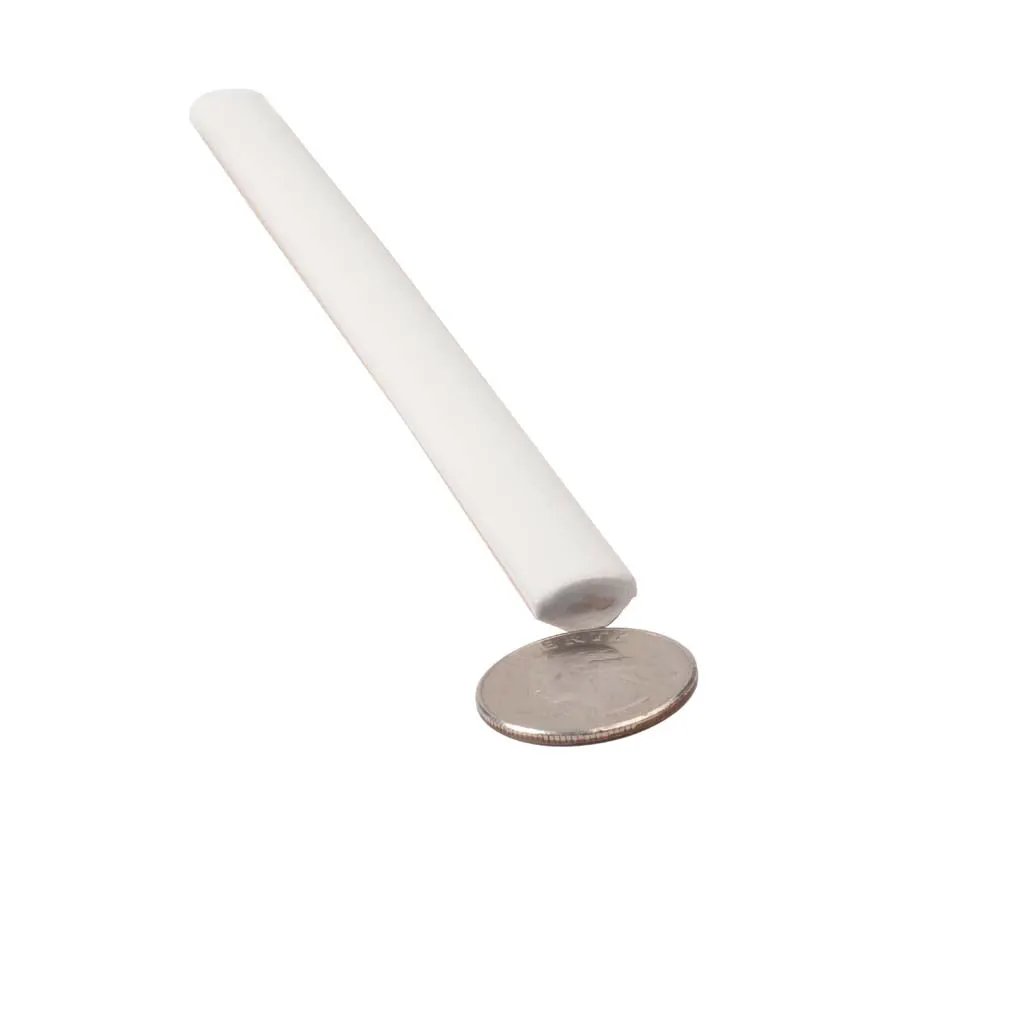Ivory White 0.5x8 Glossy Ceramic Pencil Tile Trim (10 pack, 0.3 sq ft/case) by Apollo Tile