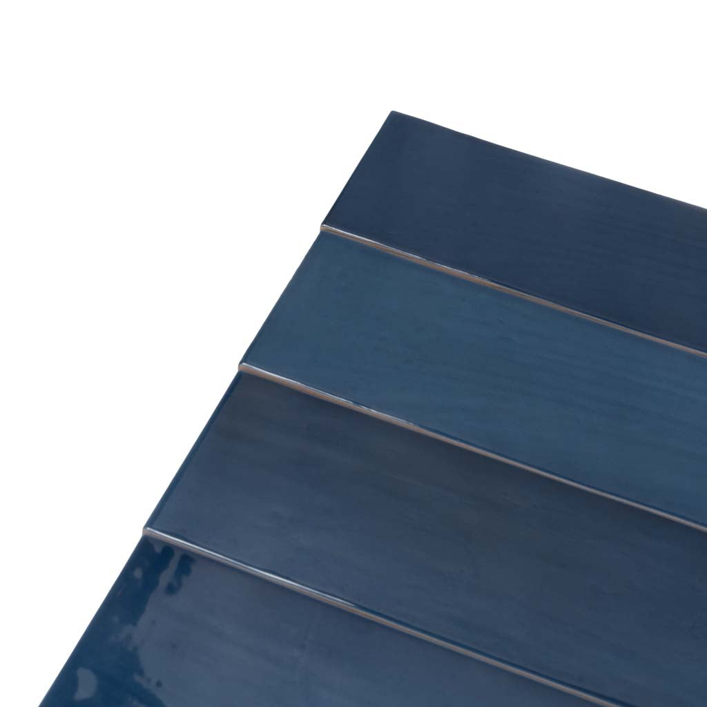 Sample-Navy Blue 2.6x16 Glossy Ceramic Subway Tile (38 pack, 10.76 sq ft/case), photo 9 of 11