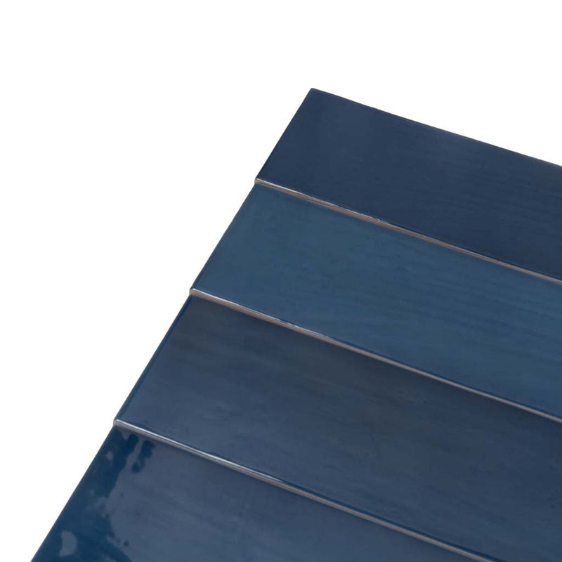 Sample-Navy Blue 2.6x16 Glossy Ceramic Subway Tile (38 pack, 10.76 sq ft/case), photo 9 of 11