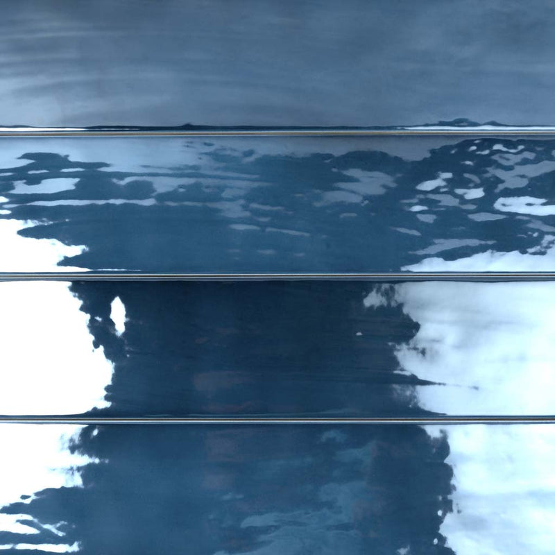 Sample-Navy Blue 2.6x16 Glossy Ceramic Subway Tile (38 pack, 10.76 sq ft/case), photo 4 of 11