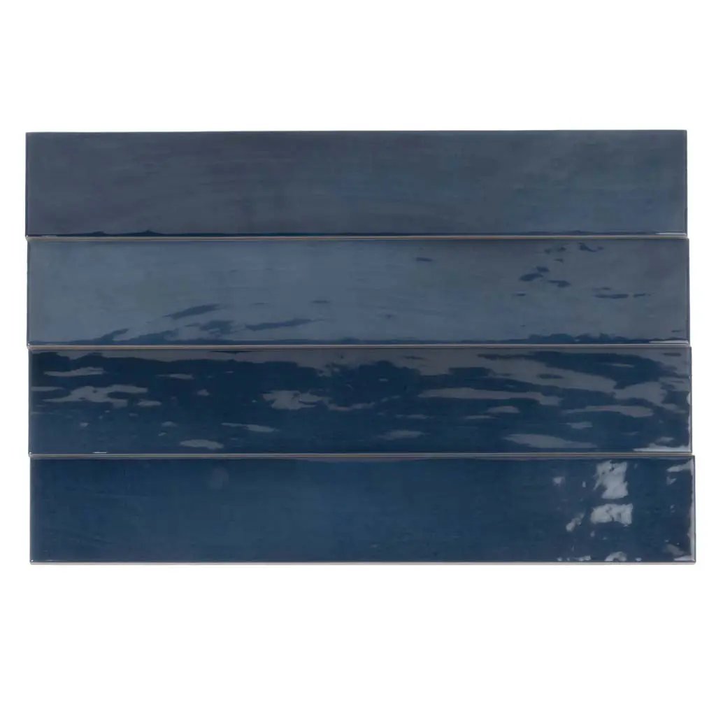 Navy Blue 2.6x16 Glossy Ceramic Subway Tile (38 pack, 10.76 sq ft/case) by Apollo Tile