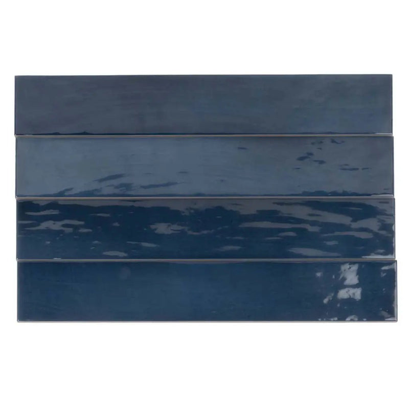 Navy Blue 2.6x16 Glossy Ceramic Subway Tile (38 pack, 10.76 sq ft/case) by Apollo Tile