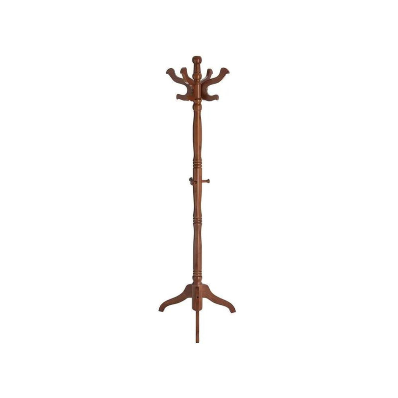 Classic Traditional Solid Wood Coat Rack in Walnut Finish by HomePacific