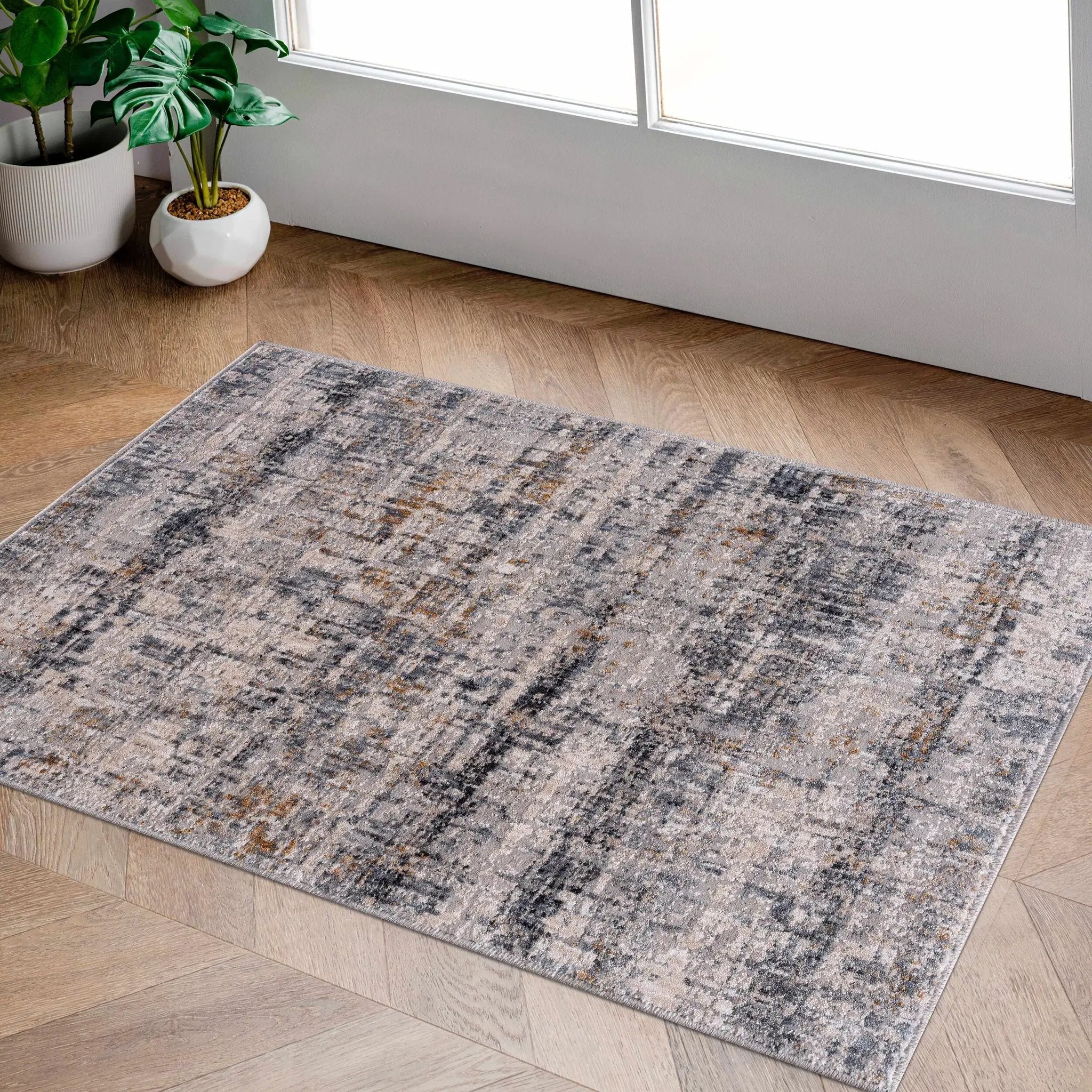 Hughesdale Distorted Lines Luxe Area Rug by Boutique Rugs