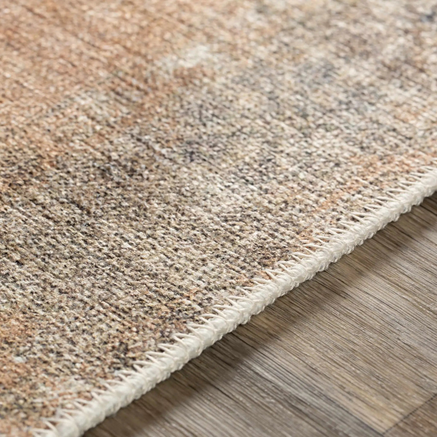 Carrabelle Peach Washable Area Rug - Clearance by Boutique Rugs