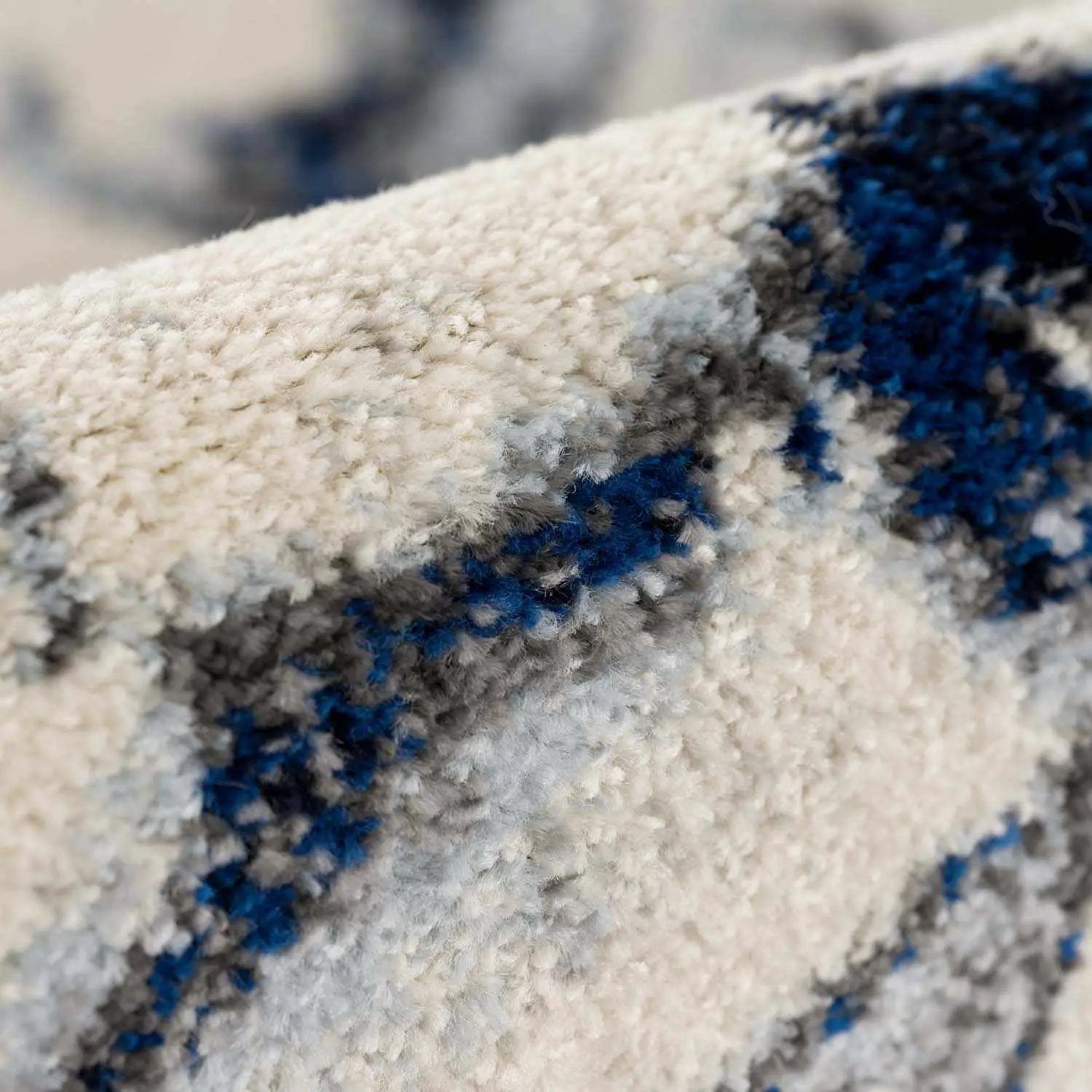 Glendon Cream Blue Marble Rug - Clearance by Boutique Rugs