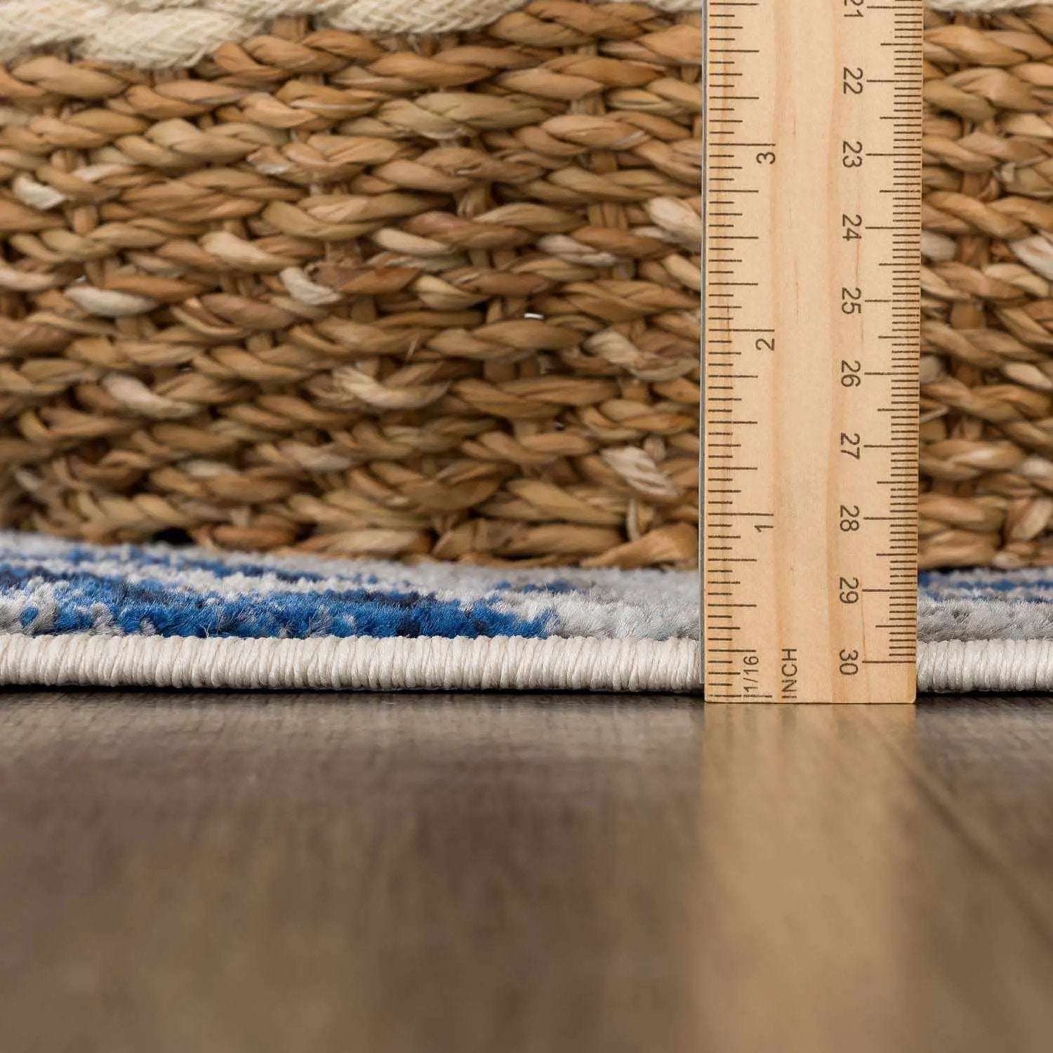 Glendon Cream Blue Marble Rug - Clearance by Boutique Rugs