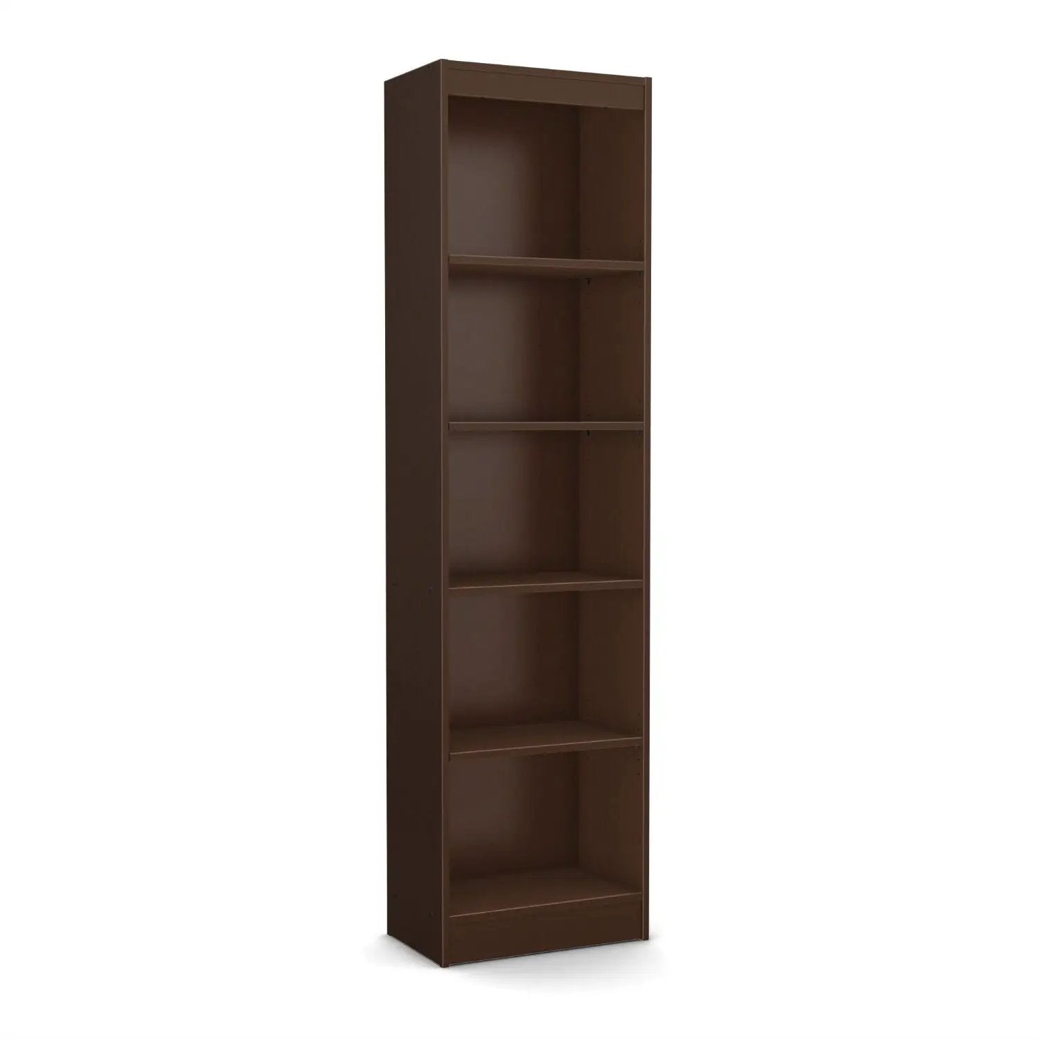Chocolate Brown Wood Finish 71-inch Tall 5-Shelf Bookcase by HomePacific