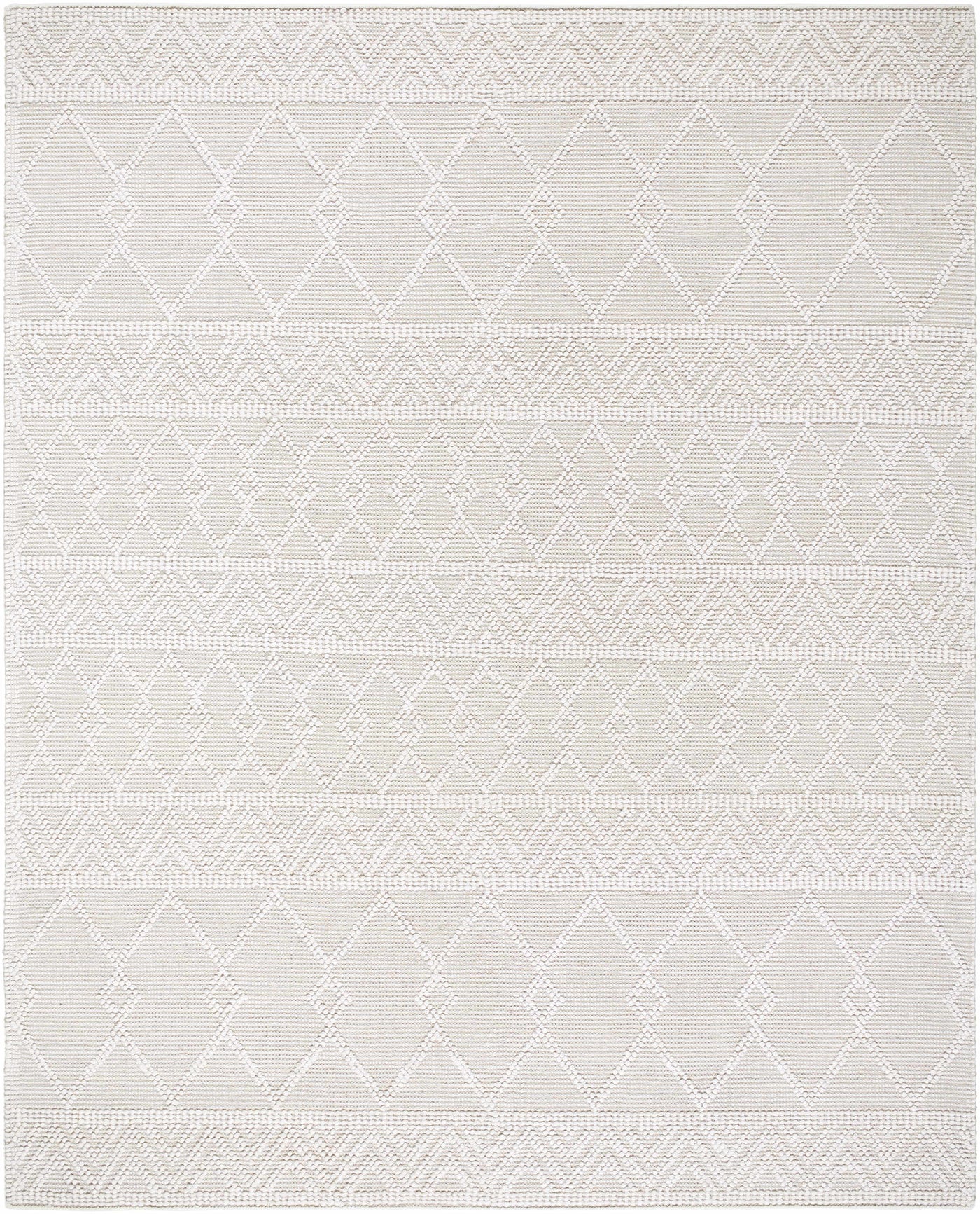 Caelum White Wool-Blend Rug by Boutique Rugs