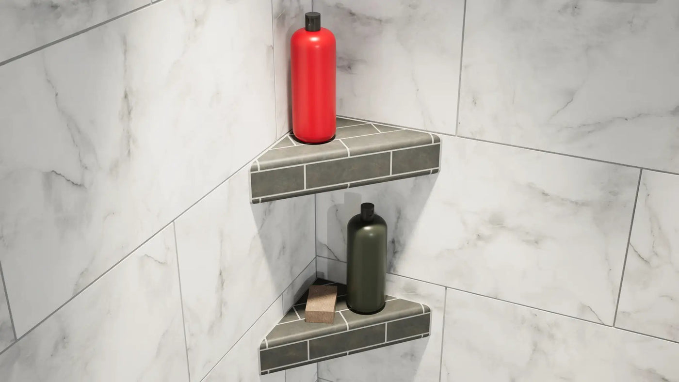 The Original™ Corner Shower Shelf (10" x 10") by The Original Granite Bracket