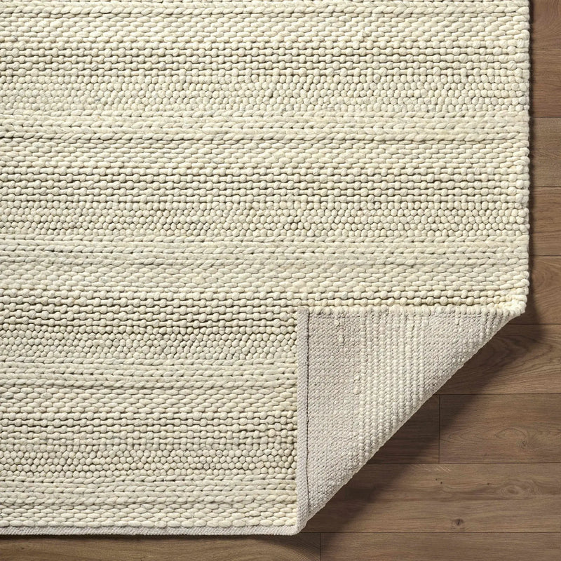 Clarke Beige Textured Wool Rug by Boutique Rugs