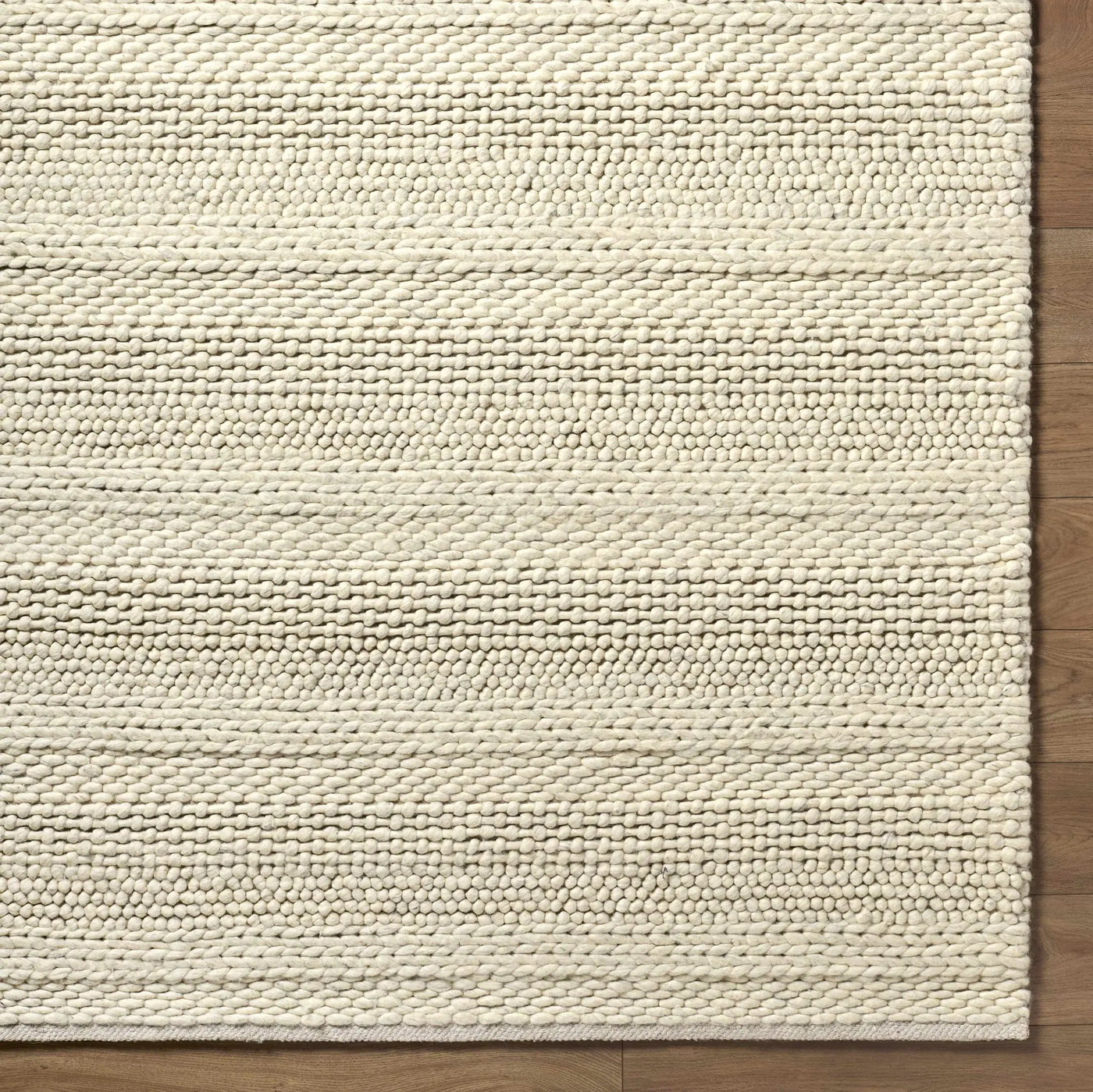 Clarke Beige Textured Wool Rug by Boutique Rugs
