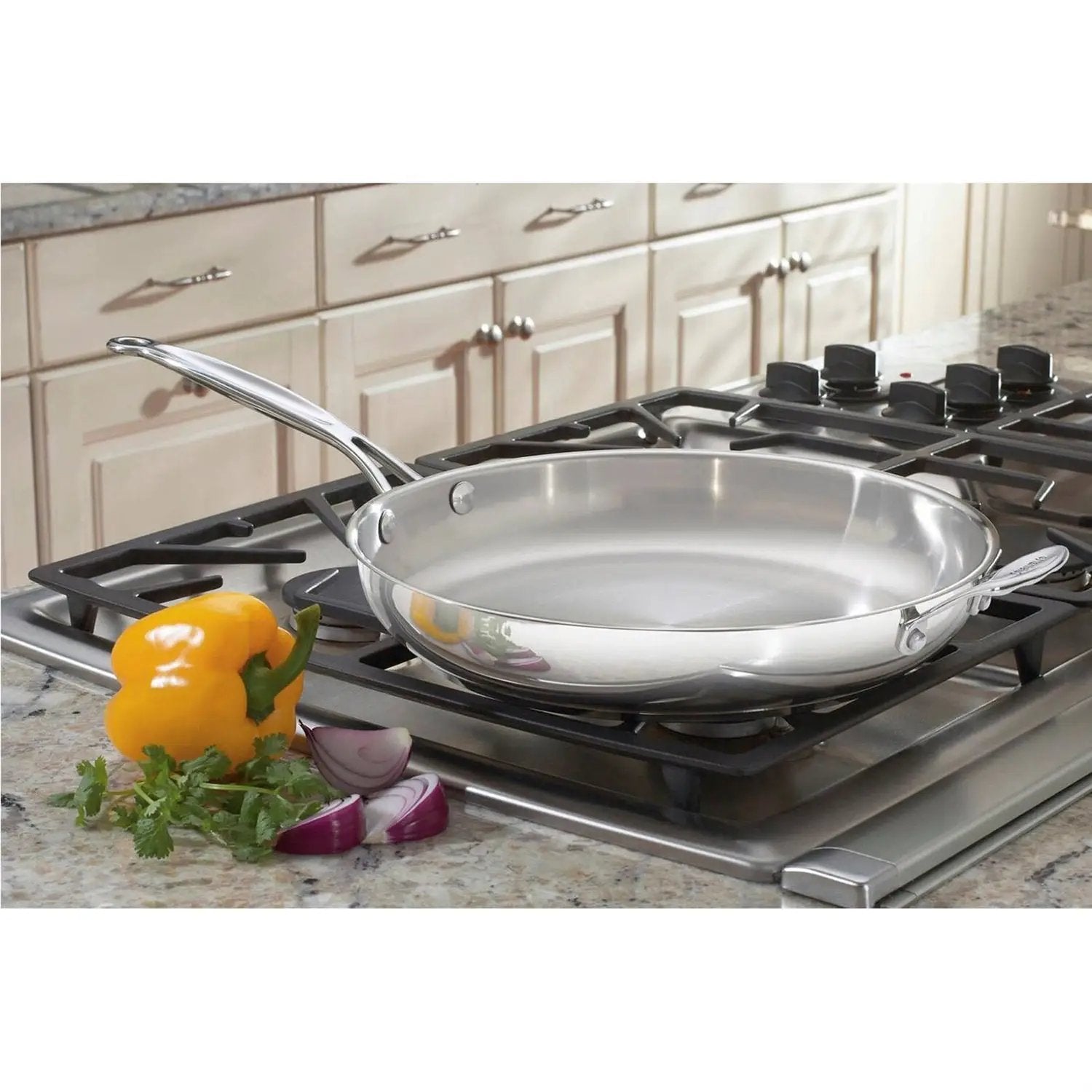 12 Inch Cool Touch Stainless Steel Skillet by HomePacific