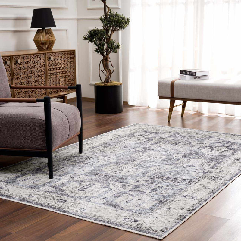 Off White Holi-4602 Washable Area Rug - Clearance by Boutique Rugs