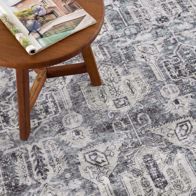 Off White Holi-4602 Washable Area Rug - Clearance by Boutique Rugs