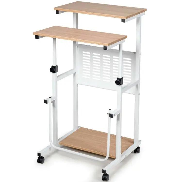 Multifunction Adjustable Height Mobile Stand-Up Computer Desk Work Station by HomePacific